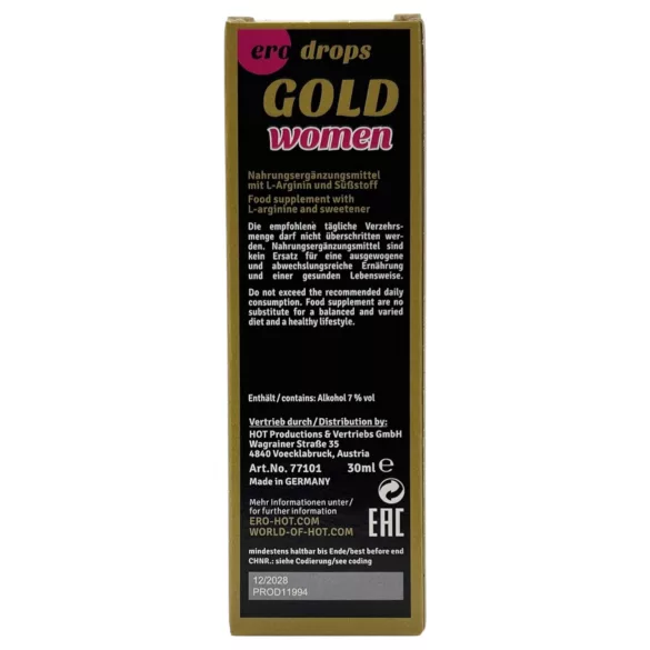 HOT Spanish Fly Gold Woman - afrodisíaco para mujeres (30 ml)