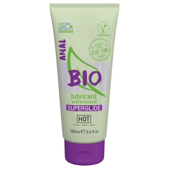 HOT BIO Superglide Anal - lubricante anal vegano a base de agua (100ml)
