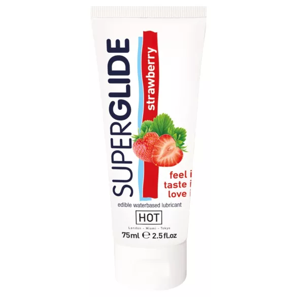 HOT Superglide - lubricante comestible sabor fresa - 75 ml