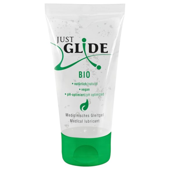 Just Glide Bio - Lubricante vegano a base de agua (50 ml)