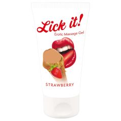 Lick it! - 2en1 lubricante comestible - fresa (50ml) Lick it! - 2en1 lubricante comestible - fresa (50ml)