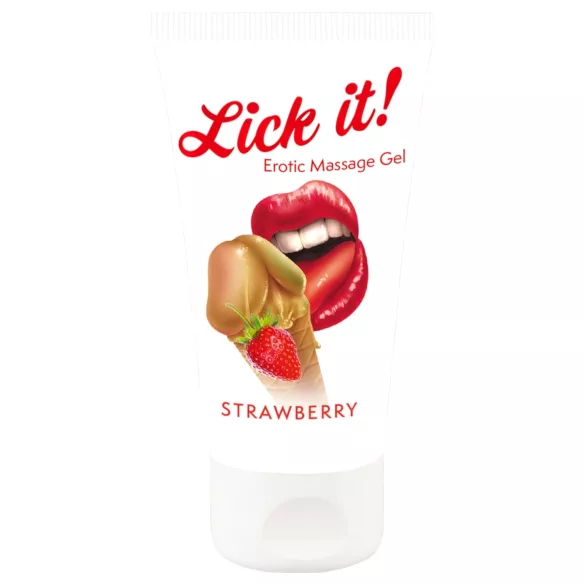 Lick it! - lubricante comestible 2en1 - sabor fresa - 50ml