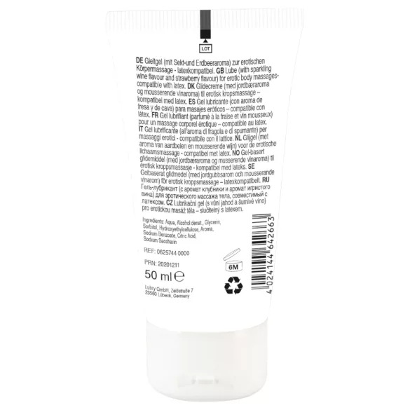 Lick it! - lubricante comestible 2 en 1 - champán y fresa - 50ml