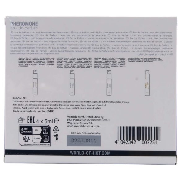 HOT - Perfume con feromonas para mujer - Pack 4x5ml