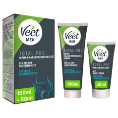   Veet - crema y bálsamo depilatorio íntimo para hombres (100+50ml)