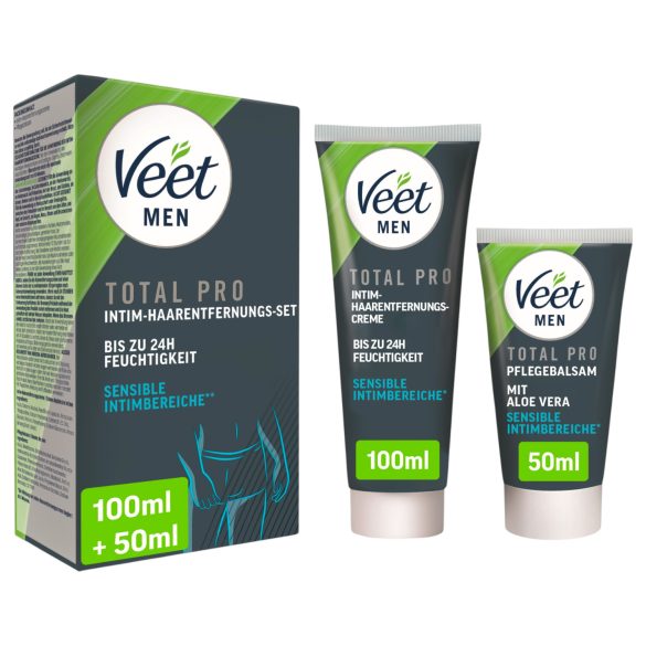 Veet - crema y bálsamo depilatorio íntimo para hombres (100+50ml)