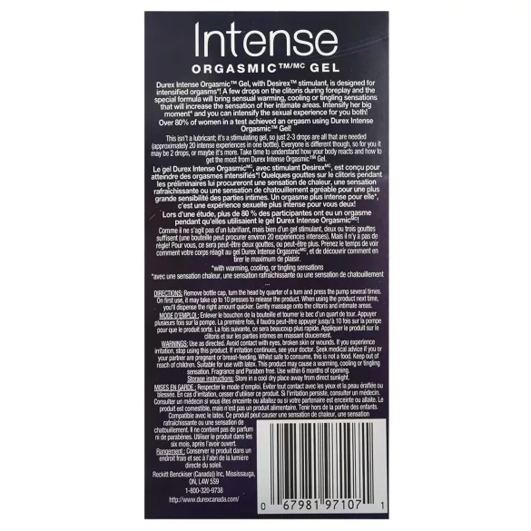 Durex Intense - gel estimulante íntimo para mujer - 10 ml