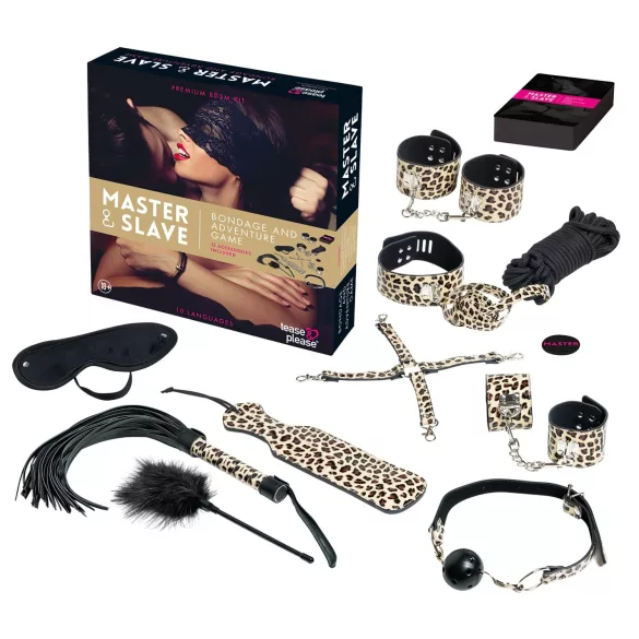 Master & Slave - Set de juegos de bondage - marrón y negro