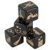 Juego de dados eróticos - negro (4 piezas)