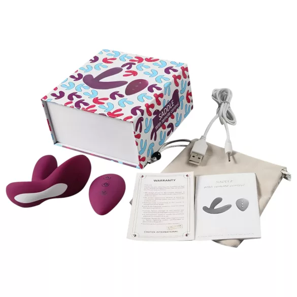 Cotoxo Saddle - vibrador prostático con mando - silicona - violeta