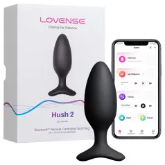   Lovense Hush 2 S - Vibrador anal controlado por app (38 mm, negro)
