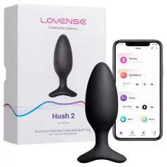   Lovense Hush 2 M - Vibrador anal controlado por app (45 mm, negro)