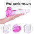 Sunfo - Dildo con ventosa de 22cm (transparente-lila)