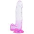 Sunfo - Dildo con ventosa de 22cm (transparente-lila)