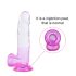 Sunfo - Dildo con ventosa y testículos - 22 cm (transparente-lila)