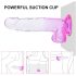 Sunfo - Dildo con ventosa de 22cm (transparente-lila)