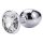 Sunfo - Plug anal de metal con piedra blanca (plata)