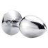 Sunfo - Plug Anal de Metal con Piedra Blanca (Plata)