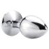 Sunfo - Plug anal de metal con piedra rosa (plata)