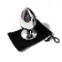 Sunfo - plug anal metálico - joya rosa - color plata