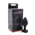 Plug anal Sunfo c/joya corazón (negro-blanco)