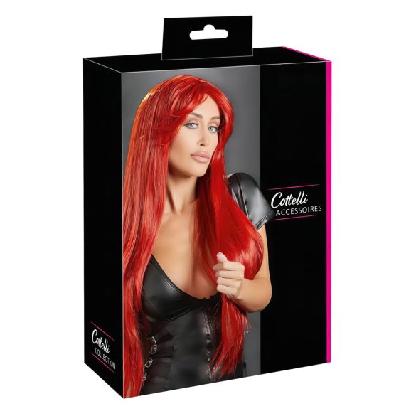 Peluca larga roja extra