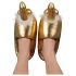 Zapatillas Divertidas con Diseño de Pene - Oro