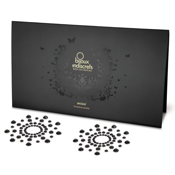 Pegatinas de pezón con diamantes negros