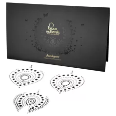   Set de joyas íntimas con diamantes brillantes - 3 piezas (negro)