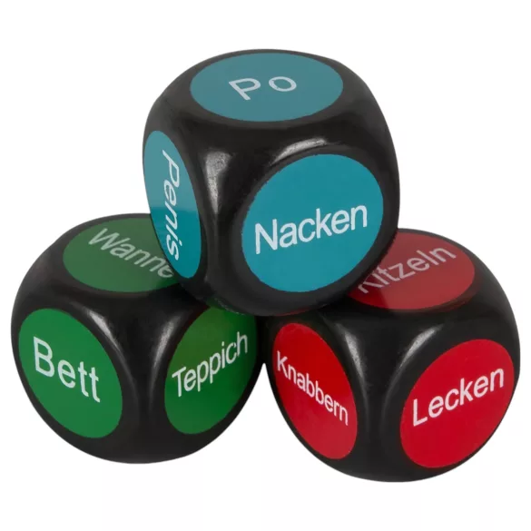 Szex kocka - juego erótico de dados - alemán - set de 3 piezas