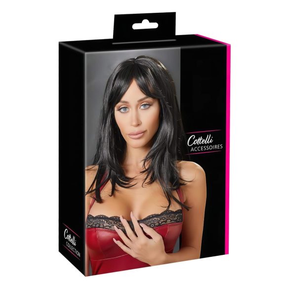 Cottelli - peluca larga negra