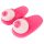 Pantuflas peluche rosa - forma de pecho