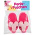 Pantuflas rosa peluche - forma de pene