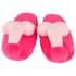 Pantuflas rosa peluche - forma de pene