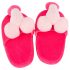 Pantuflas de peluche rosas con forma de pene