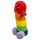 Polla de peluche arcoíris - 30 cm