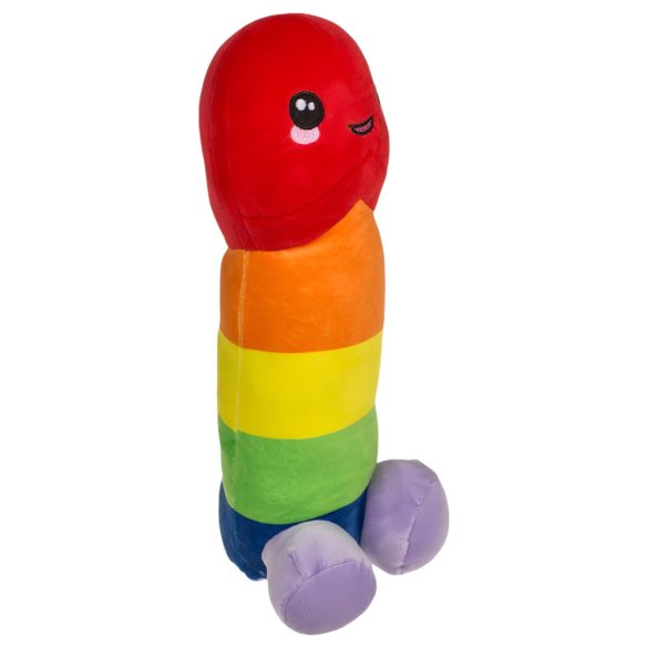 Pene de peluche - 30 cm (arcoíris)