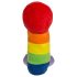 Polla de peluche arcoíris - 30 cm