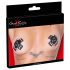 Cottelli - pegatina para pezones con piercings (negro)