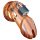 CB-6000 - Lujoso jaula para pene con candado (madera)