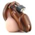 CB-6000 - Lujoso jaula para pene con candado (madera)