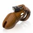 CB-6000 - Lujoso jaula para pene con candado (madera)