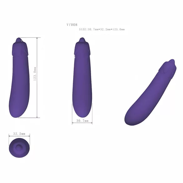 Lonely - vibrador con forma de berenjena - silicona lila