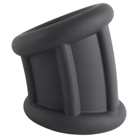 Pulselock Cocktura - anilllo para pene de silicona acanalado (negro) - 30 mm