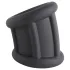 Pulselock Cocktura - anilllo para pene de silicona acanalado (negro) - 30 mm
