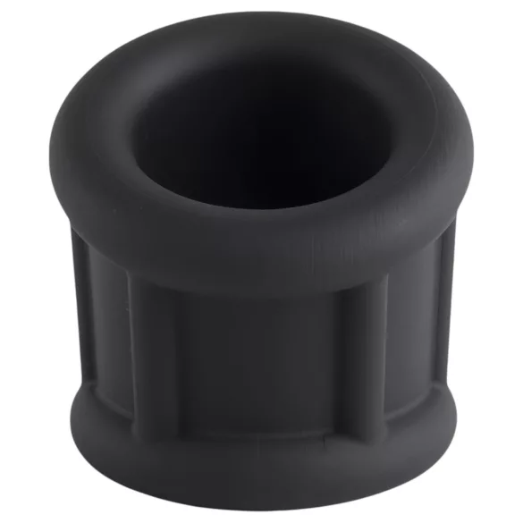 Pulselock Cocktura - anilllo para pene de silicona acanalado (negro) - 30 mm