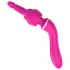 Lonely 2in1 - vibrador punto G y masajeador - 3 cabezales - silicona rosa