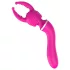 Lonely 2in1 - vibrador punto G y masajeador - 3 cabezales - silicona rosa
