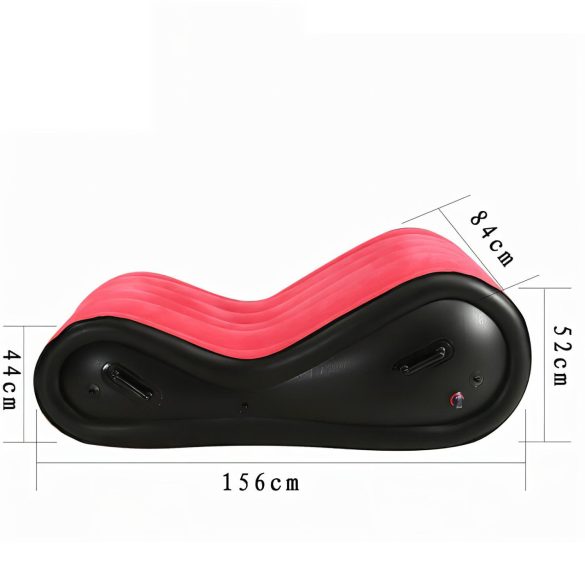 Magic Pillow - Mueble sexual hinchable BDSM - con esposas - grande rojo