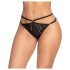 Mapalé - tanga negra con diseño y tiras abiertas